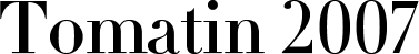 Tomatin 2007